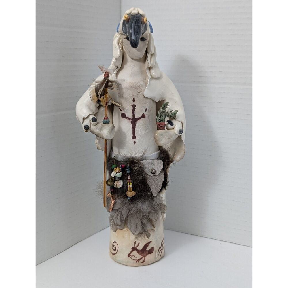 Rare Vintage Raven Animal Character Sculpture By Susan M Henry Native American